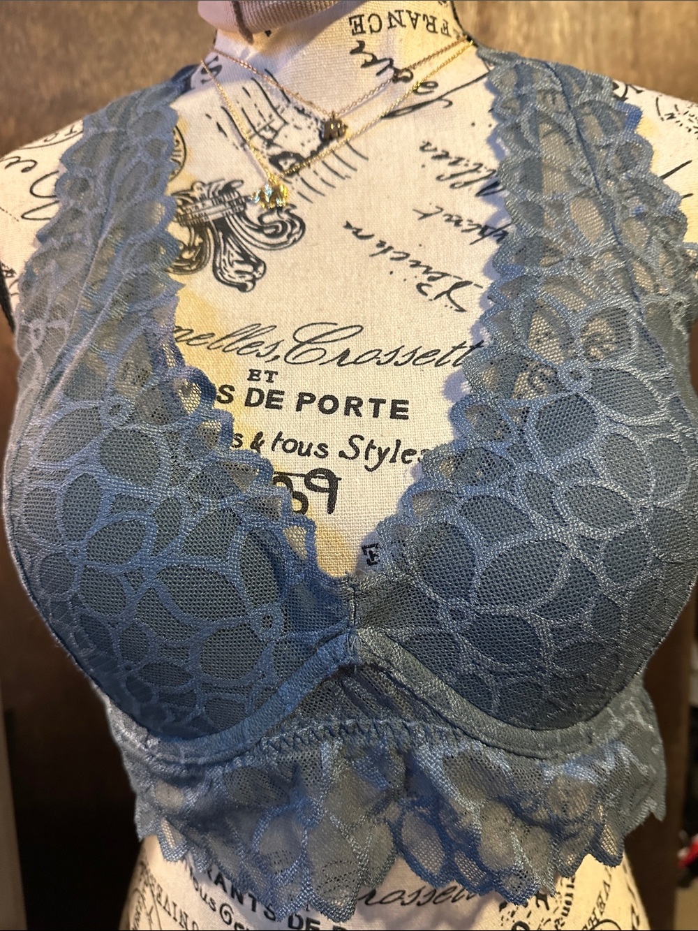 Lace Bralette in Dusty Blue - Women Intimates & Sleepwear Victoria Secret Pink